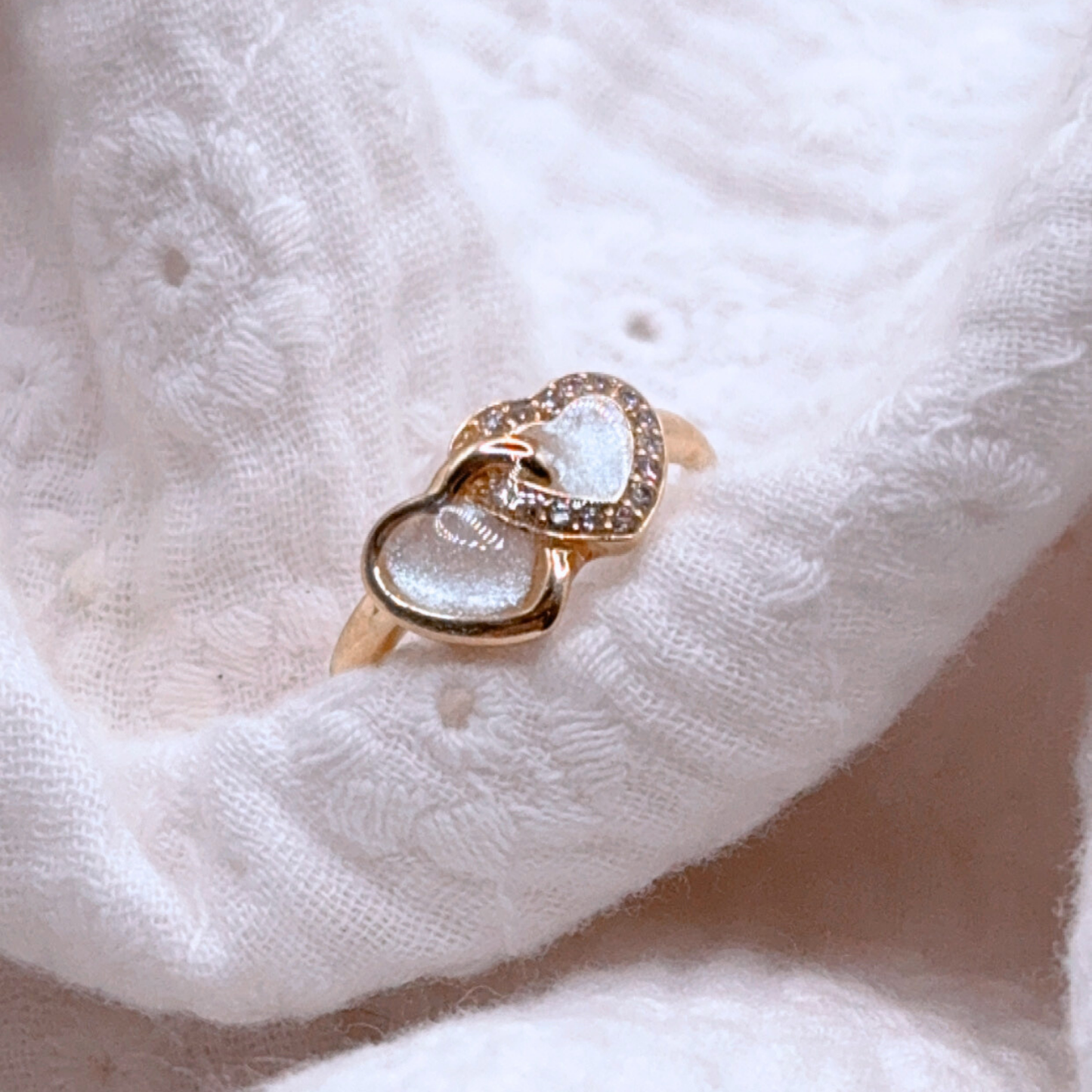 Bague cœur au lait maternel en plaqué or, bijoux au lait maternel cœur, bijoux d’allaitement deux laits