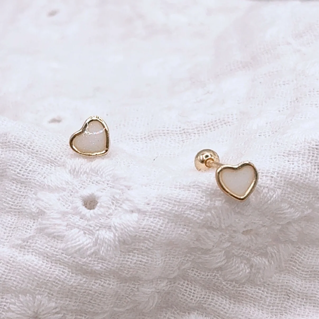 Boucles d’oreilles en lait maternel, cœur en lait maternel, bijoux au lait maternel enfant et maman