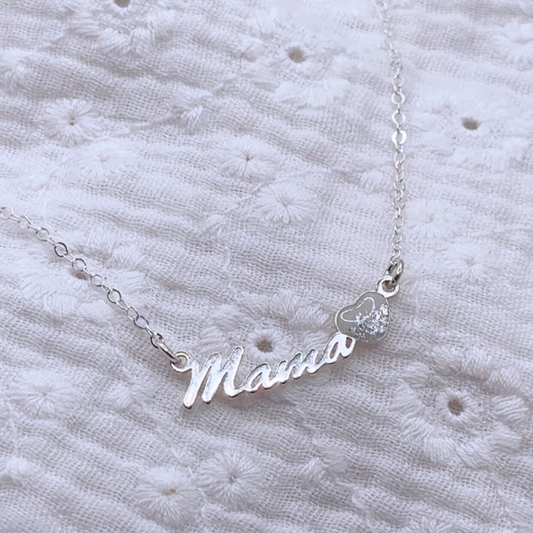 Collier mamma cœur au lait maternel, collier mama, collier maman, souvenir d’allaitement cœur perle au lait maternel, bijoux commémoratif