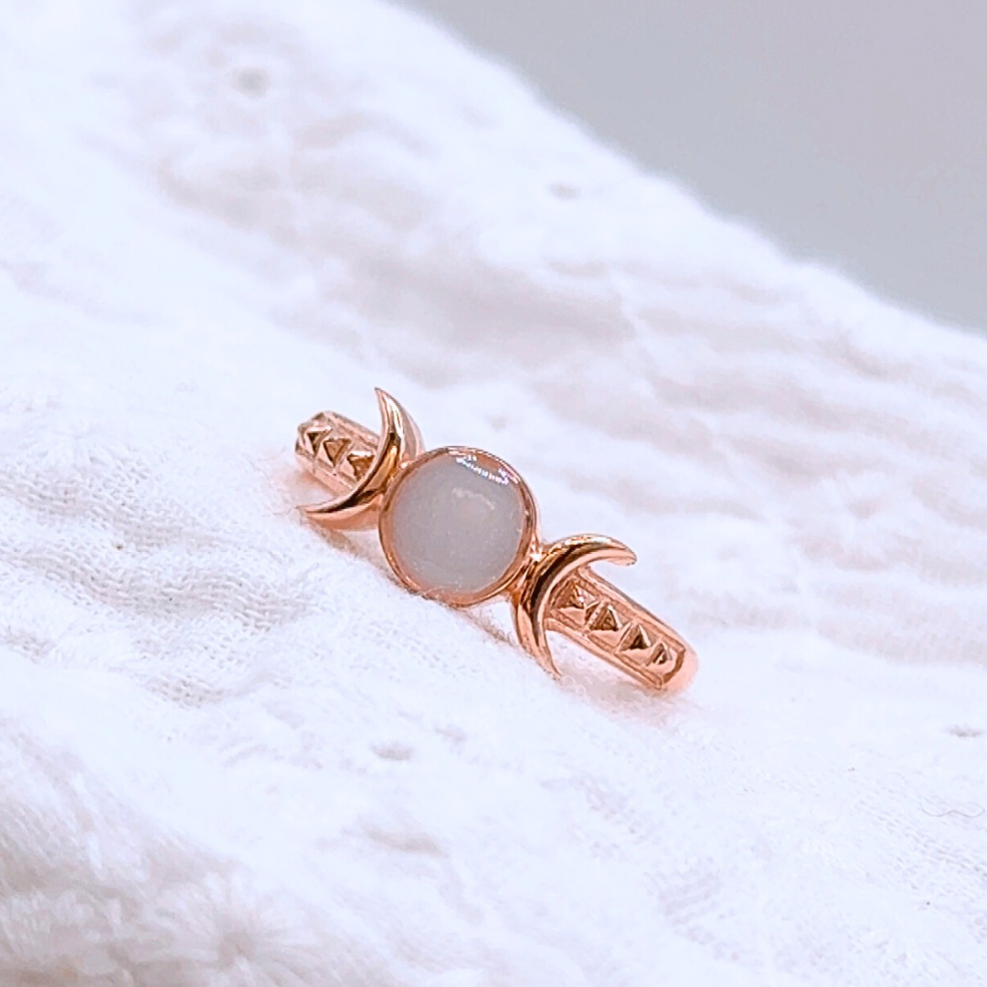Bague lune au lait maternel, souvenir bague femme symbole