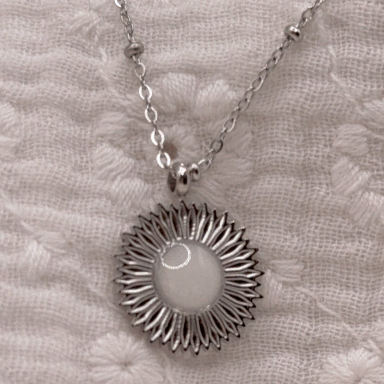 collier tournesol fleur au lait maternel soleil