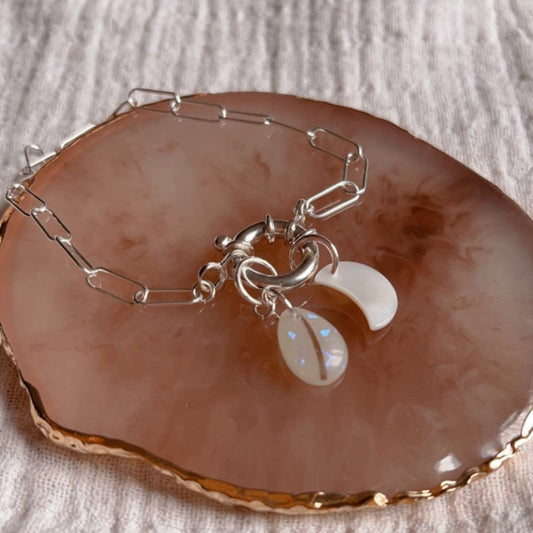 Bracelet en argent au lait maternel