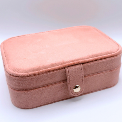Boîte à bijoux haut de gamme velours rose 