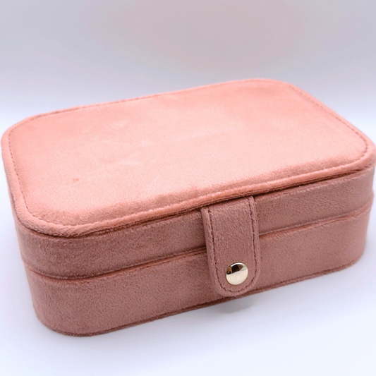 Boîte à bijoux haut de gamme velours rose 