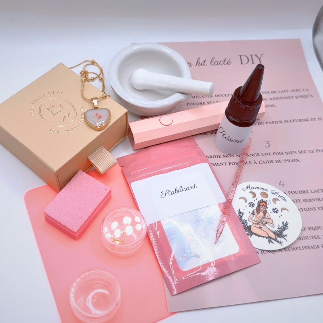 Kit de bijou au lait maternel, mamma latte, bijou de lait maternel, coller au lait maternel