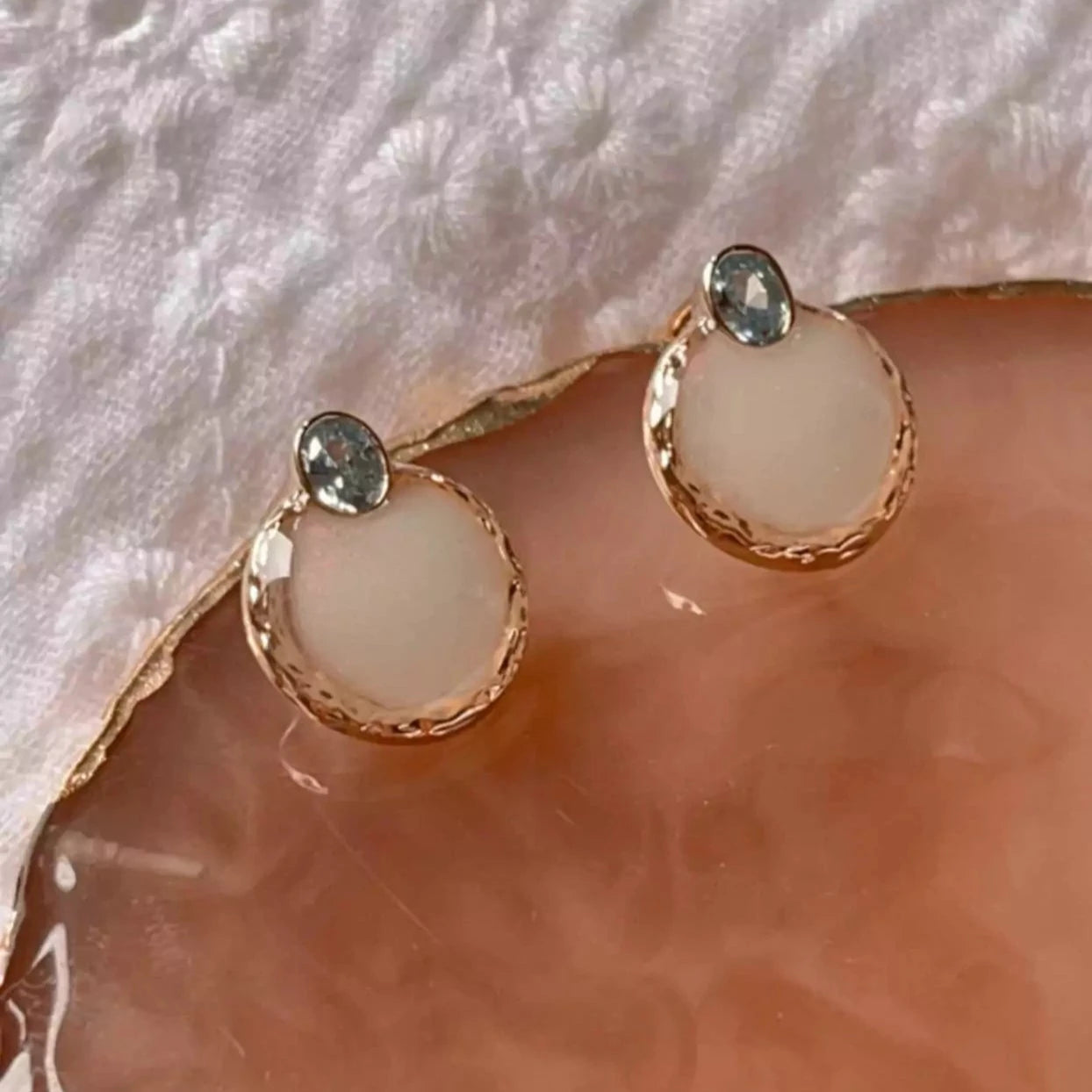 Boucles d’oreilles Agatha bleues - Mamma Latte