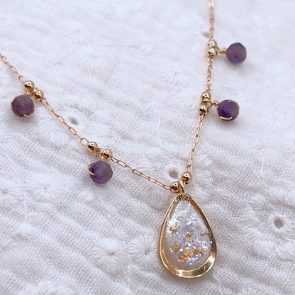 Collier au lait maternel en améthyste, collier lait maternel d’allaitement pour maman, maman latte, bijoux lacté