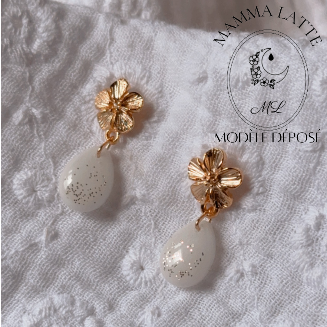 Boucles d’oreilles Flora - Mamma Latte