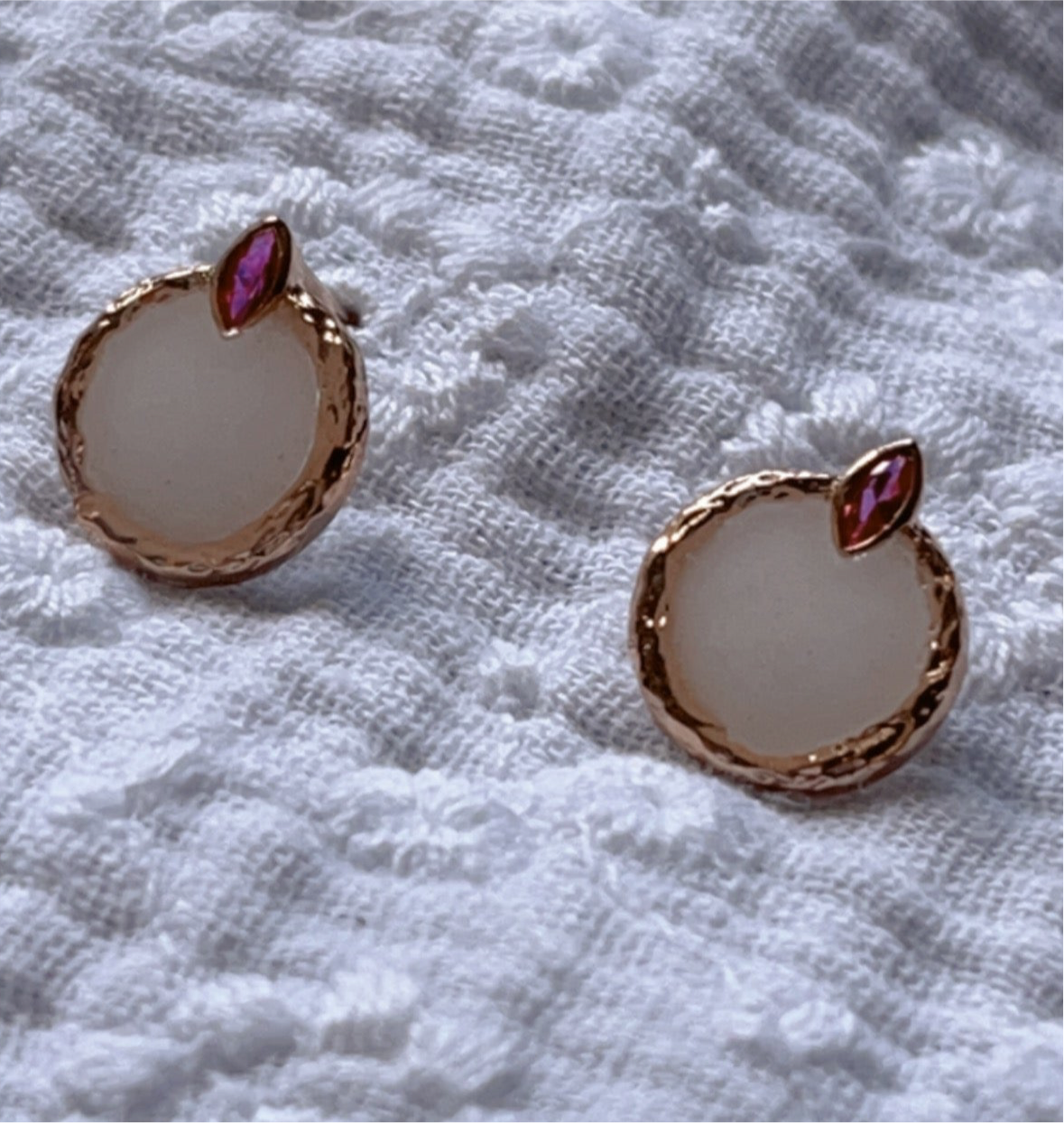 Boucles d’oreilles Agatha roses - Mamma Latte