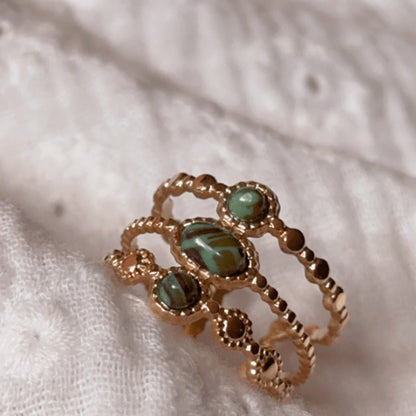 Bague Oprah Malachite - Mamma Latte