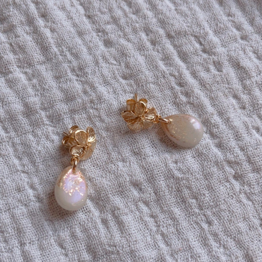 Boucles d’oreilles Flora - Mamma Latte lait maternel goutte de lait