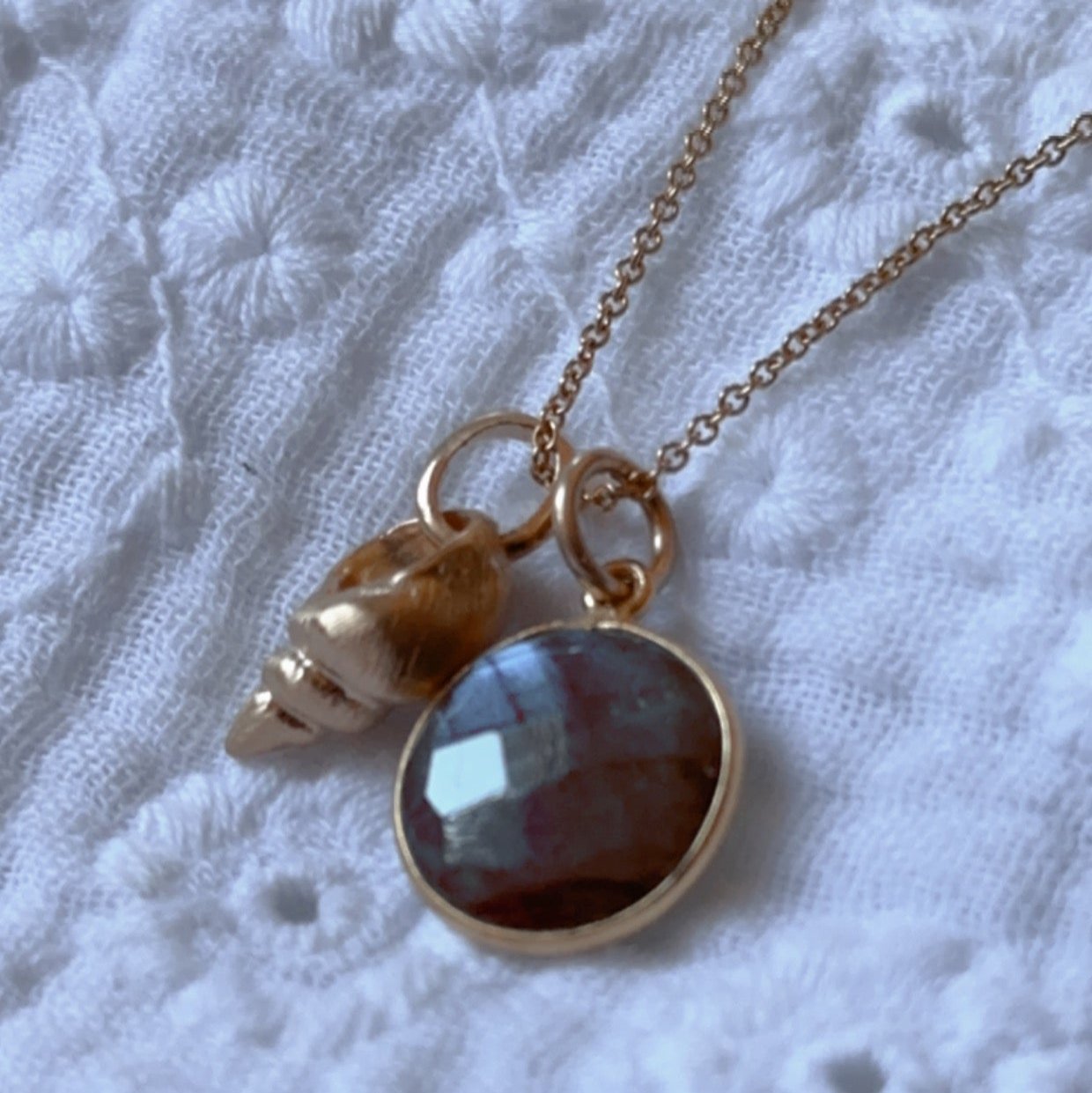 Collier Caribbean Labradorite - Mamma Latte