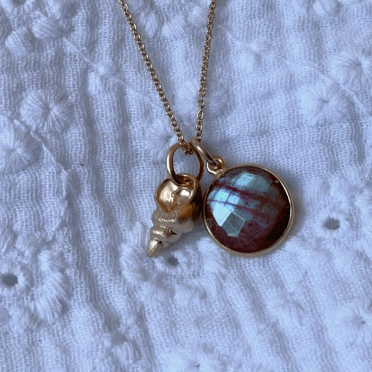 Collier Caribbean Labradorite - Mamma Latte