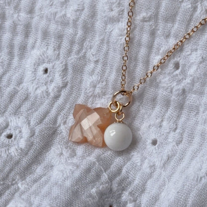 Collier Flore Pêche - Mamma Latte