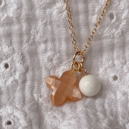 Collier Flore Pêche - Mamma Latte