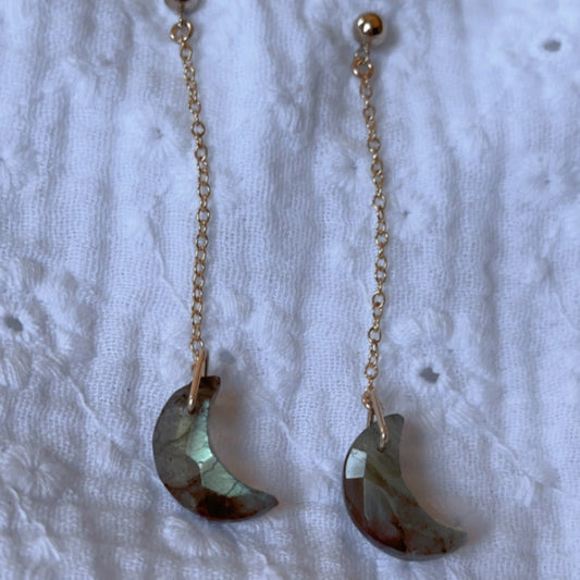 Boucles d’oreilles Météore Labradorite - Mamma Latte