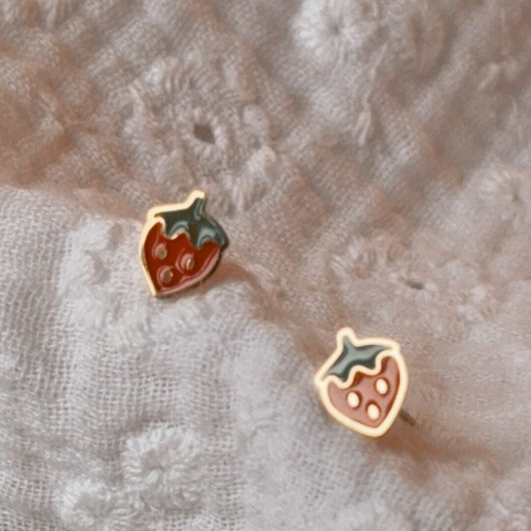 Boucles d’oreilles strawberry - Mamma Latte